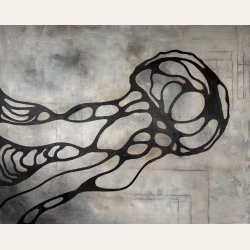 Rooted in Silence 150x120 cm - SOLGT